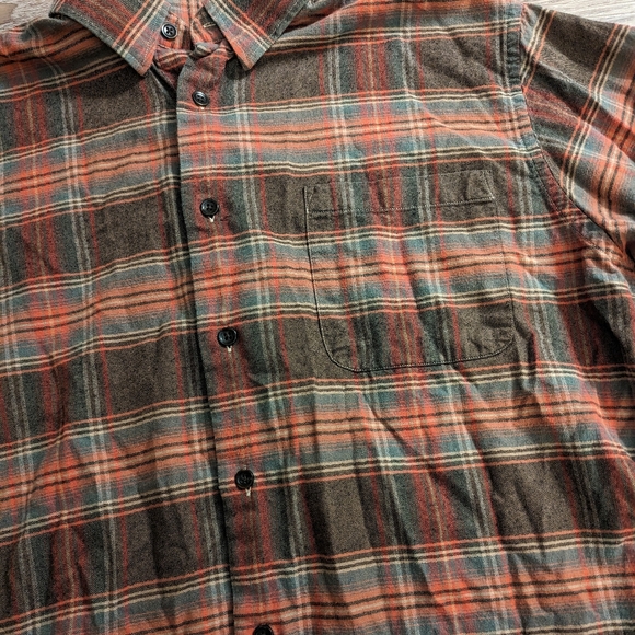 Orvis Merino wool blend plaid flannel shirt L - Picture 2 of 5